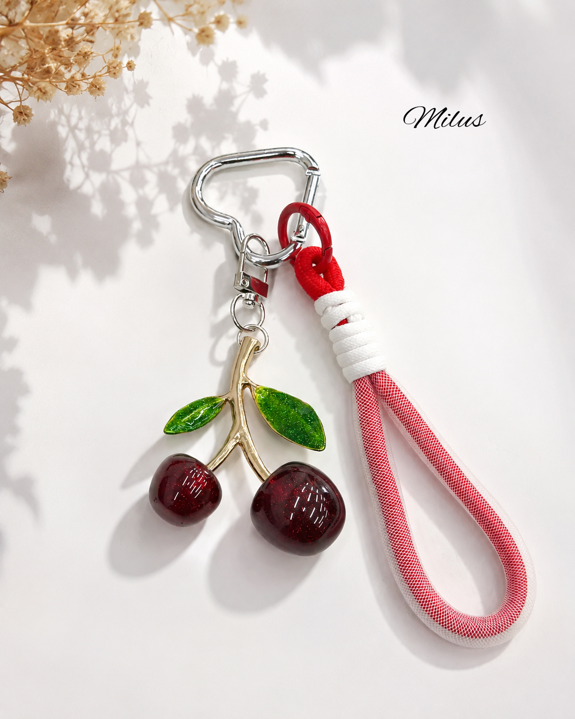 اکسسوری چارم بگ‌ آلبالو گیلاس - milusboutique گرگان