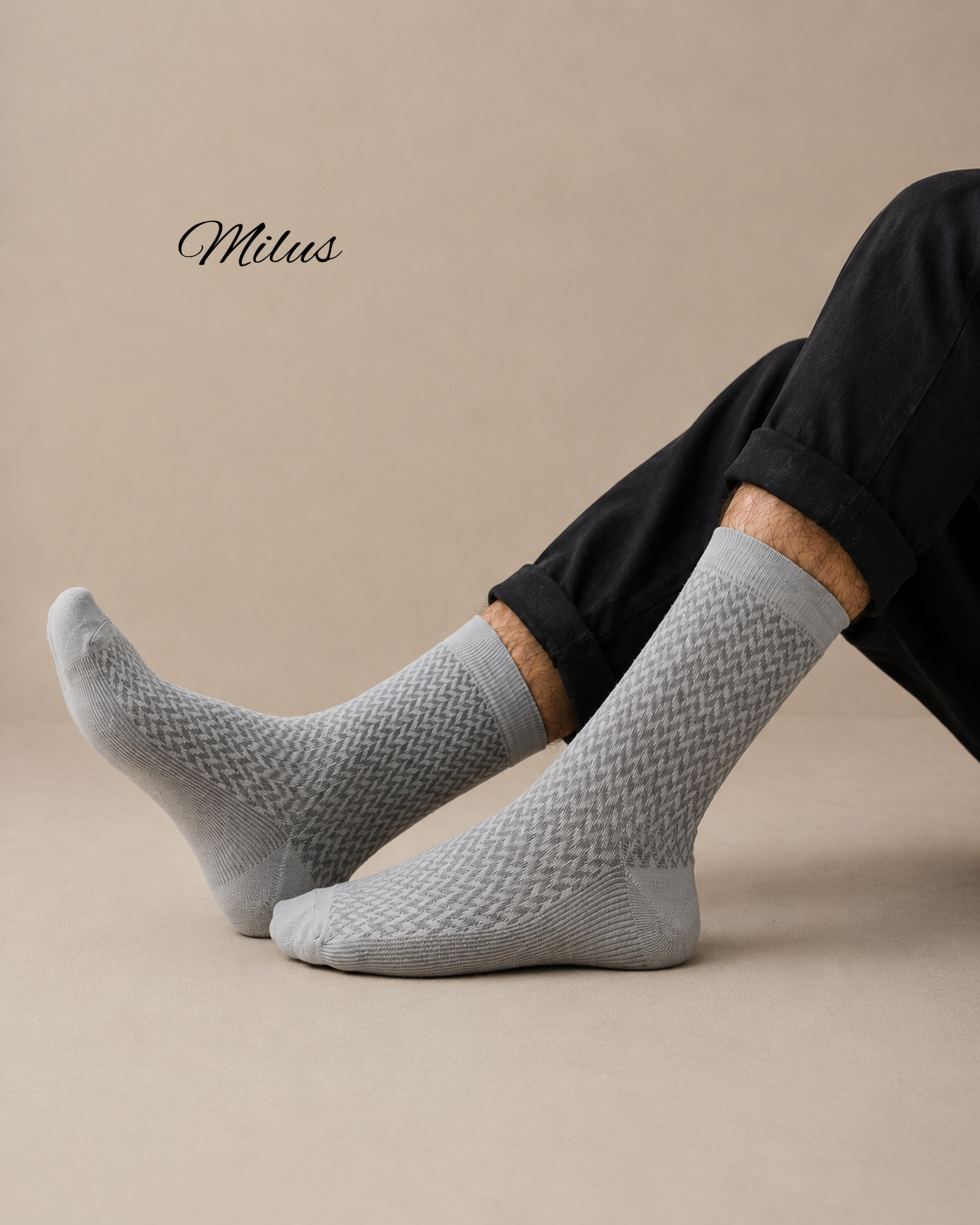 اکسسوری جوراب ساقدار مردانه نخ پنبه لئو - milusboutique گرگان