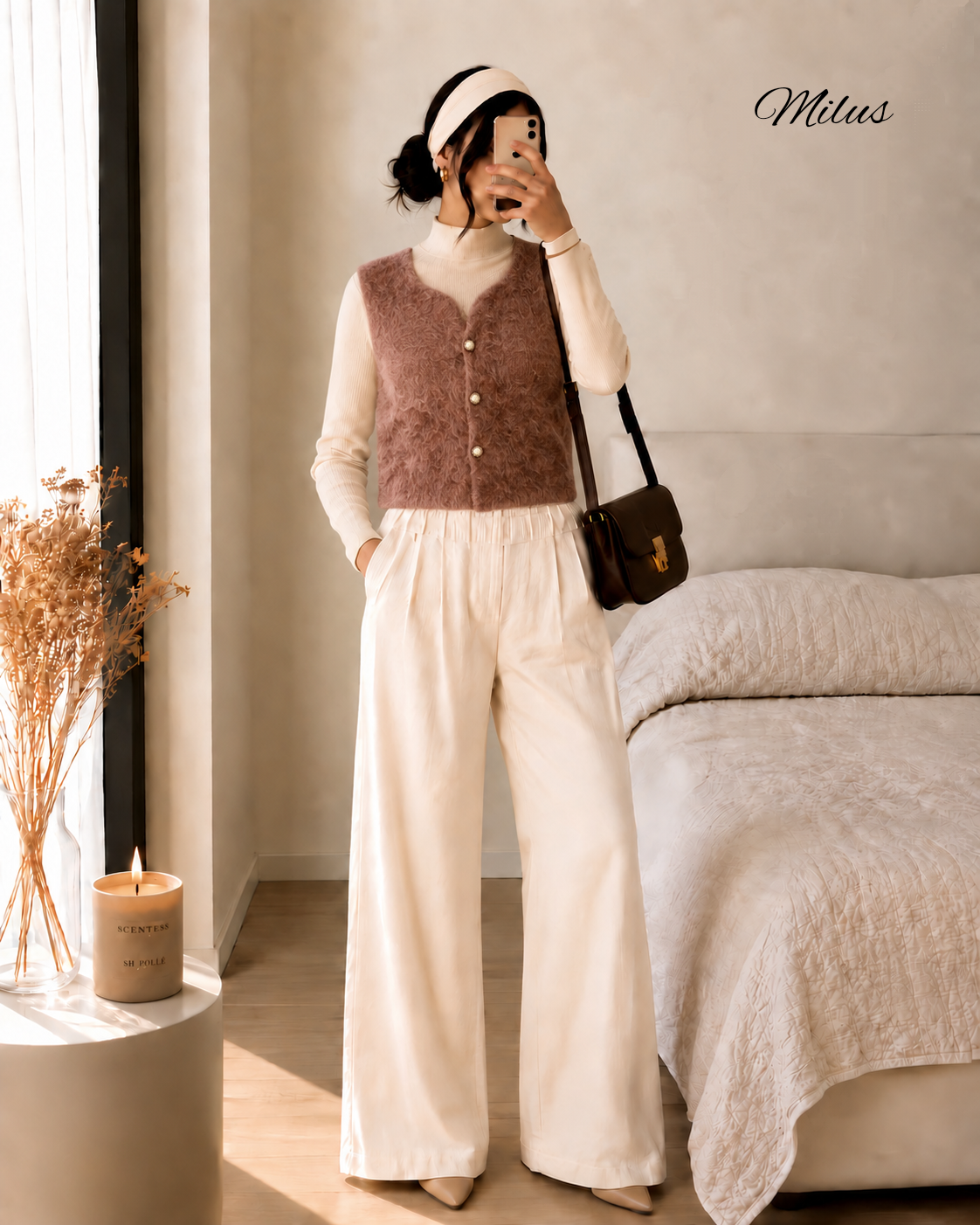 وست | ژیله موهر جلو دکمه دار لیلیا - milusboutique گرگان